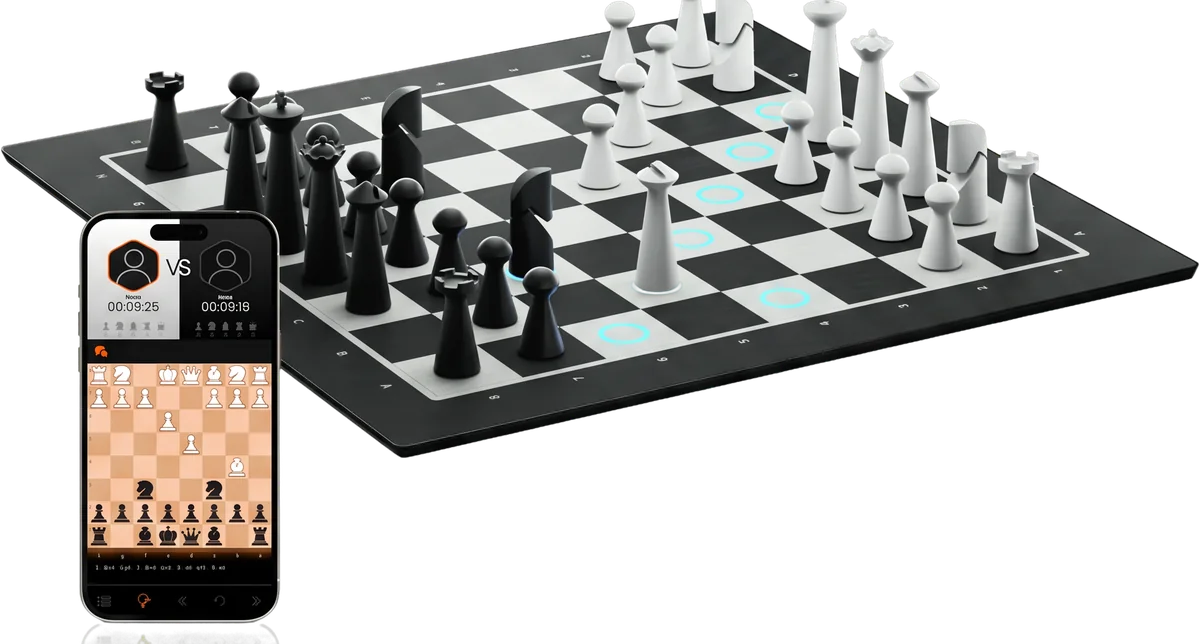 GoChess Lite Modern board with the GoChess app